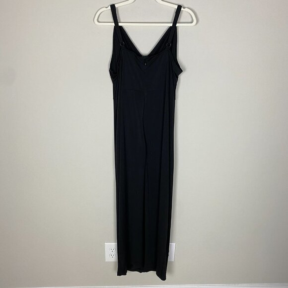 Torrid Maxi Ruched Front Bodycon Dress Womens 20 Black Stretchy Jersey - Picture 8 of 9